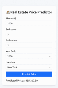 House Price Prediction, Real Estate data, ML Model